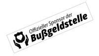 Aufkleber &#34;Offizieller Sponsor Bußgeldstelle&#34;